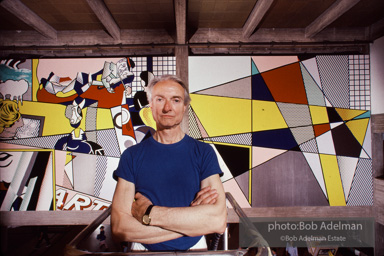 Roy Lichtenstein. Tel Aviv Mural, 1989. - photo©Bob Adelman Estate/Artwork ©Estate of Roy Lichtenstein.