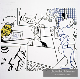 Roy Lichtenstein. Tel Aviv Mural, 1989. - photo©Bob Adelman Estate/Artwork ©Estate of Roy Lichtenstein.