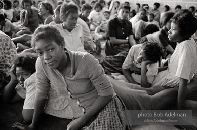 Improv prisons: High school student demonstrators are detained in a sports stadium,  Birmingham,  Alabama.
1963