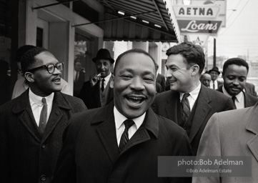 King is exultant after a federal judge, Frank Johnson, rules that the Selma-to-Montgomery march can proceed, Montgomery, Alabama. 1965 King is exultant after a federal judge, Frank Johnson, rules that the Selma-to-Montgomery march can proceed, Montgomery, Alabama. 1965