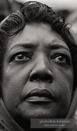 A woman mourns at a public memorial service for slain civil rights leader Martin Luther King Jr., Memphis, Tennessee.  1968