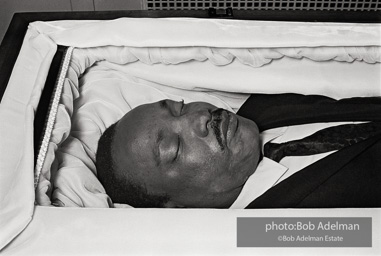 The body of Martin Luther King, Jr,, on view at Sisters Chapel, Spelman College, Atlanta 1968.