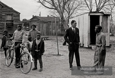 CORE worker Frank Robinson canvassing prospective voters, Sumter, SC 1962