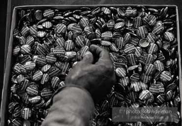 Box of voter registration buttons, Sumter, SC 1962