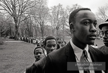 Line of mourners waiting to see King’s body, Spelman College, Atlanta 1968.