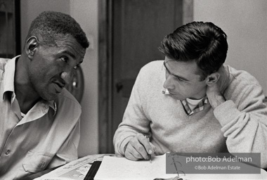 Justice Dept. official Frank Dunbar taking a deposition from James Payne, St. Francisville, West Feliciana Parish,
LA 1963