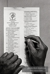 Marking a ballot, Camden AL 1966