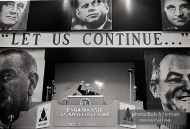 President Lyndon Johnson at the podium of the Democratic National Convention, Atlantic City, NJ 1964