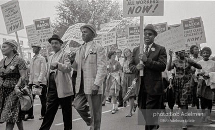 Proud Marchers advance along The Mall to the Lincoln Memorial. Washington, D.C. August 28, 1963. Proud Marchers advance along The Mall to the Lincoln Memorial. Washington, D.C. August 28, 1963.