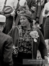 Mahalia Jackson, greatest gospel singer of her time, moved the crowd of 250,000 people at the march. Washington D.C. August 28, 1963