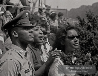 Listeners attentivly hear Martin Luther King Jr.'s opening remarks. Servicemen who had served in an integrated military were an important source of support for
the Movement. Listeners attentivly hear Martin Luther King Jr.'s opening remarks. Servicemen who had served in an integrated military were an important source of support for
the Movement.