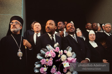 Ceremony for slain minister James Reeb on the steps of the courthouse, Selma 1965