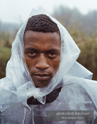 Selma marcher in rain, Selma to Montgomery march, 1965