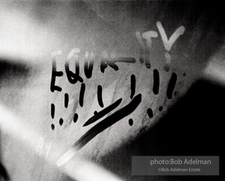 Sign of the times: The dream is written on the frosted window of a Freedom Riders bus, somewhere on the road between New York City and Washington,  D.C.  1962