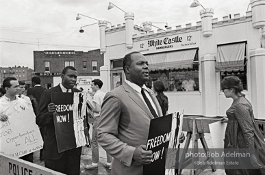 CORE President James Farmer Picketing for Fair Employment Practices at White Castle, Bronx, New York 1962 CORE President James Farmer Picketing for Fair Employment Practices at White Castle, Bronx, New York 1962