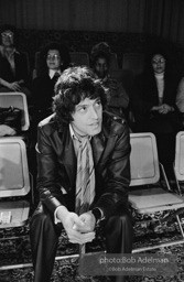 Tom Stoppard at the Ethel Barrymore Theatre in New York City, 1976, during the production of his play TRAVESTIES
