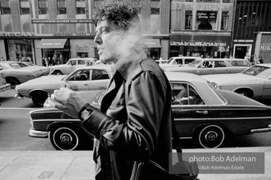 Tom Stoppard in New York City during the production of his play, Travesties, 1976