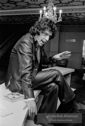 Tom Stoppard at the Ethel Barrymore Theatre in New York City, 1976, during the production of his play TRAVESTIES