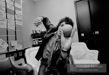 Tom Stoppard at the Ethel Barrymore Theatre in New York City, 1976, during the production of his play TRAVESTIES