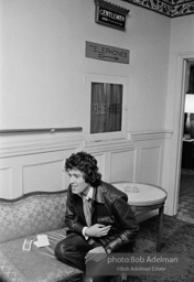 Tom Stoppard at the Ethel Barrymore Theatre in New York City, 1976, during the production of his play TRAVESTIES