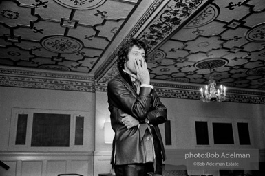 Tom Stoppard at the Ethel Barrymore Theatre in New York City, 1976, during the production of his play TRAVESTIES