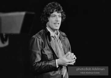 Tom Stoppard at the Ethel Barrymore Theatre in New York City, 1976, during the production of his play TRAVESTIES