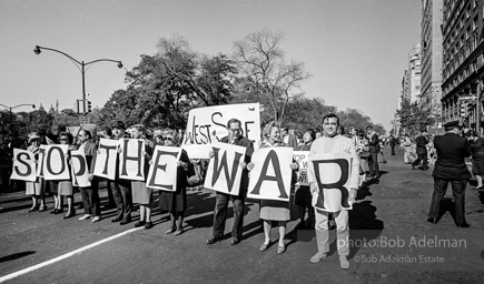 Marchers and onlookers, both for and against the war in Vietnam. Near Central Park in New York City. Marchers and onlookers, both for and against the war in Vietnam. Near Central Park in New York City.