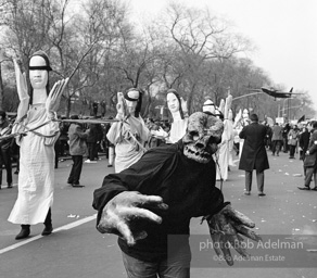 Marchers and onlookers, both for and against the war in Vietnam. Near Central Park in New York City. Marchers and onlookers, both for and against the war in Vietnam. Near Central Park in New York City.
