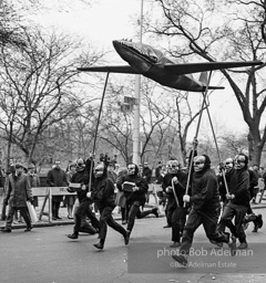 Marchers and onlookers, both for and against the war in Vietnam. Near Central Park in New York City. Marchers and onlookers, both for and against the war in Vietnam. Near Central Park in New York City.