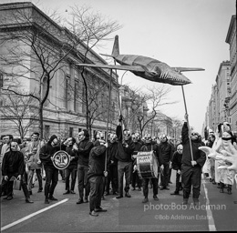 Marchers and onlookers, both for and against the war in Vietnam. Near Central Park in New York City. Marchers and onlookers, both for and against the war in Vietnam. Near Central Park in New York City.