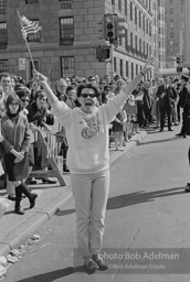 Marchers and onlookers, both for and against the war in Vietnam. Near Central Park in New York City. Marchers and onlookers, both for and against the war in Vietnam. Near Central Park in New York City.