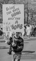 Marchers and onlookers, both for and against the war in Vietnam. Near Central Park in New York City. Marchers and onlookers, both for and against the war in Vietnam. Near Central Park in New York City.