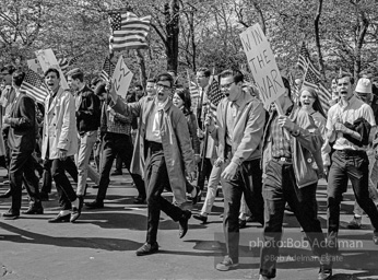 Marchers and onlookers, both for and against the war in Vietnam. Near Central Park in New York City. Marchers and onlookers, both for and against the war in Vietnam. Near Central Park in New York City.