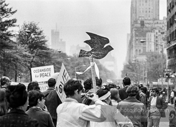 Marchers and onlookers, both for and against the war in Vietnam. Near Central Park in New York City. Marchers and onlookers, both for and against the war in Vietnam. Near Central Park in New York City.