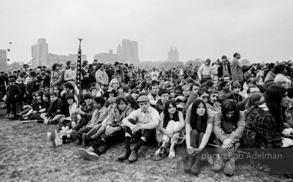 Marchers and onlookers, both for and against the war in Vietnam. Near Central Park in New York City. Marchers and onlookers, both for and against the war in Vietnam. Near Central Park in New York City.