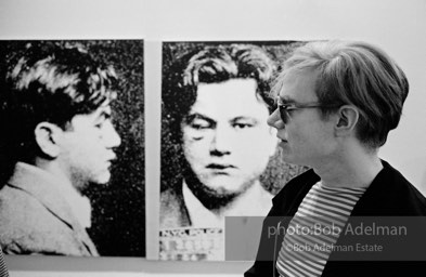 Andy with Most Wanted Men –
John Victor G. (1963) at the Leo
Castelli Gallery, New York City. 1965