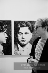 Andy with Most Wanted Men –
John Victor G. (1963) at the Leo
Castelli Gallery, New York City. 1965