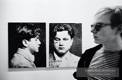 Andy with Most Wanted Men –
John Victor G. (1963) at the Leo
Castelli Gallery, New York City. 1965