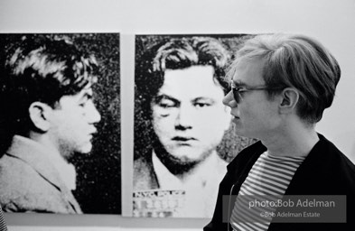 Andy with Most Wanted Men –
John Victor G. (1963) at the Leo
Castelli Gallery, New York City. 1965