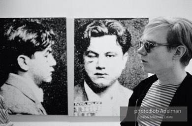 Andy with Most Wanted Men –
John Victor G. (1963) at the Leo
Castelli Gallery, New York City. 1965