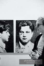 Andy with Most Wanted Men –
John Victor G. (1963) at the Leo
Castelli Gallery, New York City. 1965