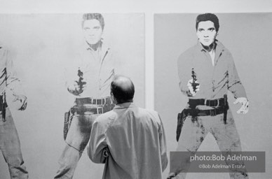 Andy Warhol's Elvis portraits.. Leo Castelli Gallery, NYC, 1965.