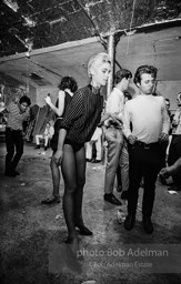 Edie Sedgwick and Gerard Melanga dancing together at a party at Warhol's Factory. New York City, 1965.