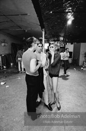 Andy Warhol, Chuck Wein and Edie Sedgwick at the Factory, 1965.