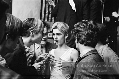 Andy Warhol, Edie Sedgwick at a New York City party, 1965.