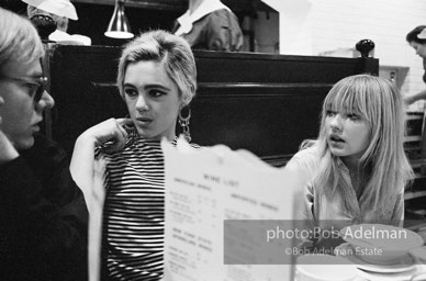 Andy Warhol. Edie Sedgwick and Bibi Hanson at Max's Kansas City. New York City, 1965