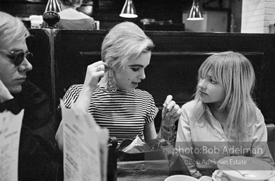 Andy Warhol. Edie Sedgwick and Bibi Hanson at Max's Kansas City. New York City, 1965