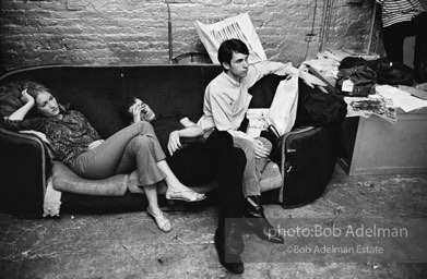 During a film screening at Warhol's Factory. New York City, 1965.