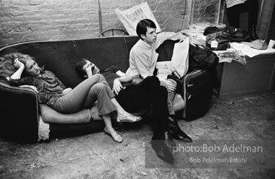 During a film screening at Warhol's Factory. New York City, 1965.