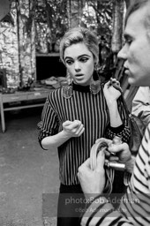 Edie Sedgwick and Andy Warhol at the Factory. New York City, 1965.